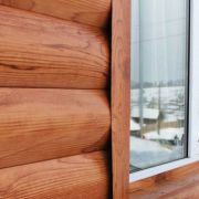 Сайдинг металл Бревно Кедр текстура 0.5мм ширина 330мм Woodstock экостиль