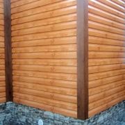 Сайдинг металлический кедр текстура 0,5 мм корабельная доска ширина 260 мм ECOSTEEL