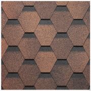 Гибкая черепица DÖCKE Premium 3.1мм. Коллекция Шеффилд, цвет Кофе 3м2/уп.