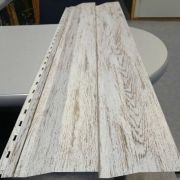 Сайдинг металлический беленый дуб матовый 0,5 мм корабельная доска ширина 260 мм ECOSTEEL