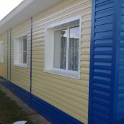 Сайдинг металлический 0,45мм 5005-сигнальный синий корабельная доска