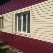 Сайдинг металлический 0,4мм 3005-винно-красный корабельная доска