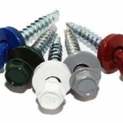 Саморез кровельный 4.8х28 цветной, сверло, Китай. Цвета разные.