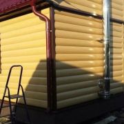 Сайдинг металл Бревно Слоновая кость 0.45мм Полиэстер ширина 330мм Woodstock