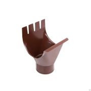 Водосток металл GrandSystem Воронка выпускная D125х90° коричневая,белая