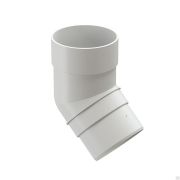 Docke PREMIUM Колено 45 (пломбир) Водосток пластик