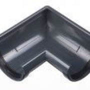 Угловой элемент 90° Docke LUX Графит Водосток пластик