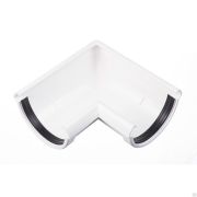 Угловой элемент 90° Docke LUX Пломбир Водосток пластик