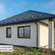 Фасадная панель Ю-Пласт Кварцит 2000х250мм 0.5м2 Светло-серый