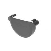 Заглушка желоба диаметр 125мм. Альта-Профиль ПВХ графит