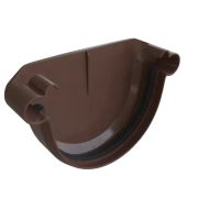 Заглушка желоба диаметр 125мм. Альта-Профиль ПВХ Коричневый