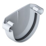 Заглушка желоба диаметр 125мм. Альта-Профиль ПВХ Белая