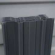 Штакетник металлический трапеция ширина 118мм толщина 0.45 мм 7024 графит Длина 1,43м, 47 штук. Прямой верхний край