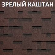 Гибкая черепица DÖCKE Premium 3.1мм. Коллекция Генуя, цвет Зрелый каштан 3 м2/уп.