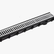 Лоток пластиковый с оцинкованной решеткой Aquastok AQUA-TOP (комплект) 1000х135х100мм Водоотвод Аквасток.