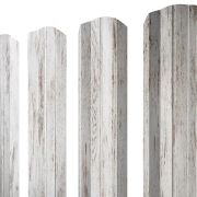 Штакетник металлический М-100, 0.5м Экостиль, цвет беленый дуб матовый.