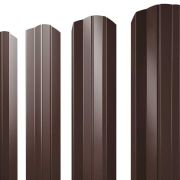 Штакетник металлический М-100, 0.45м цвет 8017 шоколад