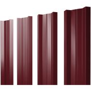 Штакетник металлический М-100, 0.45м цвет 3005 - винно-красный.