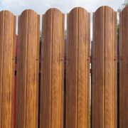 Штакетник металлический ELLIPSE ширина 126мм цвет золотой дуб 0,5 мм