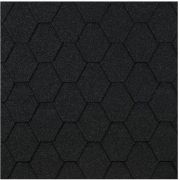 Гибкая черепица Docke Чёрный Шестигранник 3м2/уп Коллекция Евразия