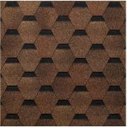 Гибкая черепица Docke Светло-коричневый Шестигранник 3м2/уп Коллекция Евразия