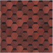Гибкая черепица Docke Красный Шестигранник 3м2/уп Коллекция Евразия