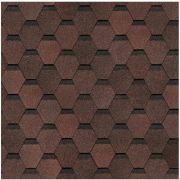 Гибкая черепица Docke Коричневый Шестигранник 3м2/уп Коллекция Евразия