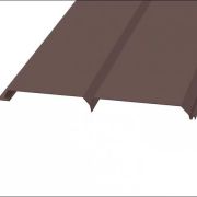 Сайдинг металлический 0,45 мм брус шоколадно-коричневый 8017