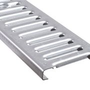 Водоотвод Решетка канала стальная 1х0,13 Серебро Альта-профиль